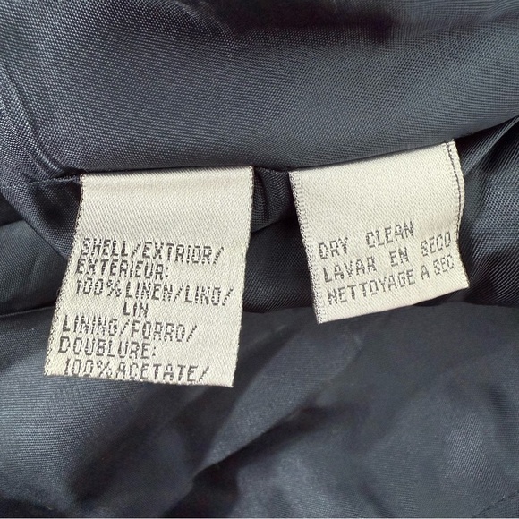 Women’s Nine West Linen Long Sleeve Button Down Blazer Jacket Size 10 - Picture 12 of 15